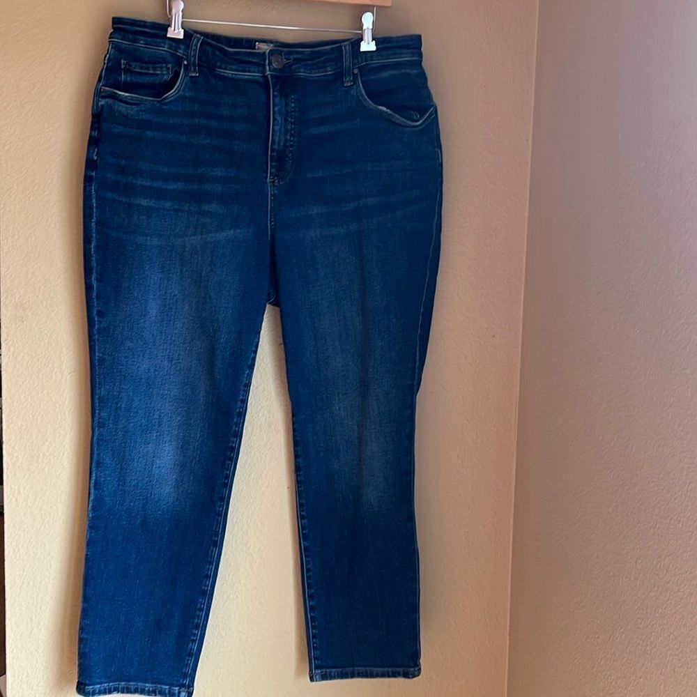 Kut from the Kloth Reese Jeans High Rise Fab Ab Ankle Straight Leg 18W